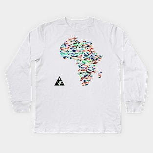 FISHING CONTINENT by AfreeKA -1 Kids Long Sleeve T-Shirt